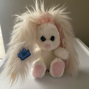 Vintage Applause Plush NWT Bunny Brush My Hair Stuffed Rabbit Long Fur Ears Toy